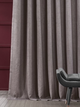 Extra Wide Faux Linen Room Darkening Curtains